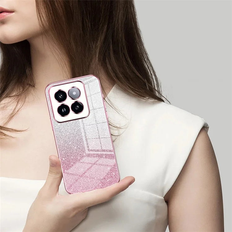 For Xiaomi 14 Pro Drop Proof Glitter Shell Precise Cutout TPU Cell Phone Case