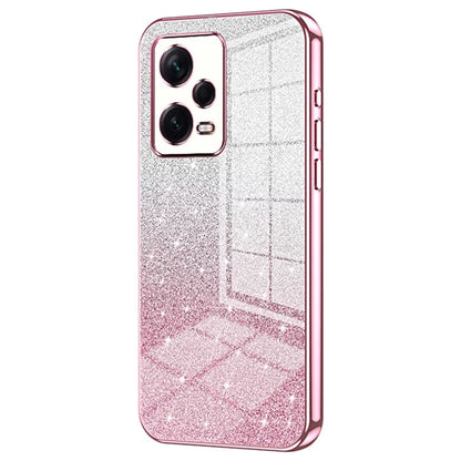 Back Shell for Xiaomi Redmi Note 12 Pro+ 5G Precise Cutout Gradient Glitter TPU Cell Phone Case