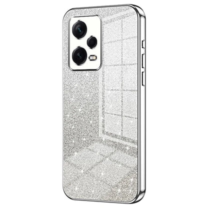 Back Shell for Xiaomi Redmi Note 12 Pro+ 5G Precise Cutout Gradient Glitter TPU Cell Phone Case