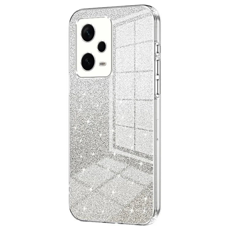 Back Shell for Xiaomi Redmi Note 12 Pro+ 5G Precise Cutout Gradient Glitter TPU Cell Phone Case