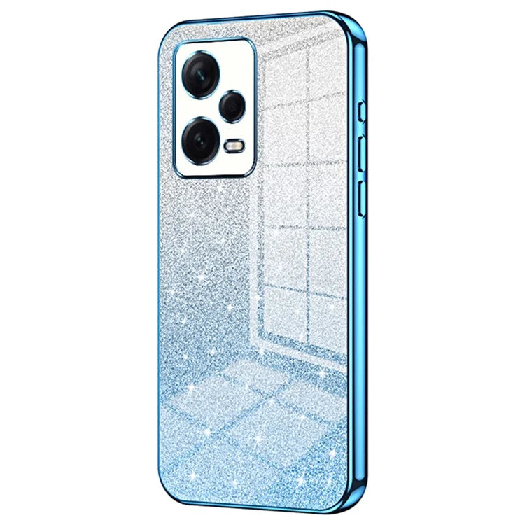 Back Shell for Xiaomi Redmi Note 12 Pro+ 5G Precise Cutout Gradient Glitter TPU Cell Phone Case