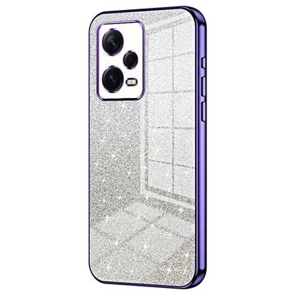 Back Shell for Xiaomi Redmi Note 12 Pro+ 5G Precise Cutout Gradient Glitter TPU Cell Phone Case