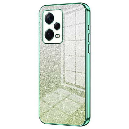 Back Shell for Xiaomi Redmi Note 12 Pro+ 5G Precise Cutout Gradient Glitter TPU Cell Phone Case