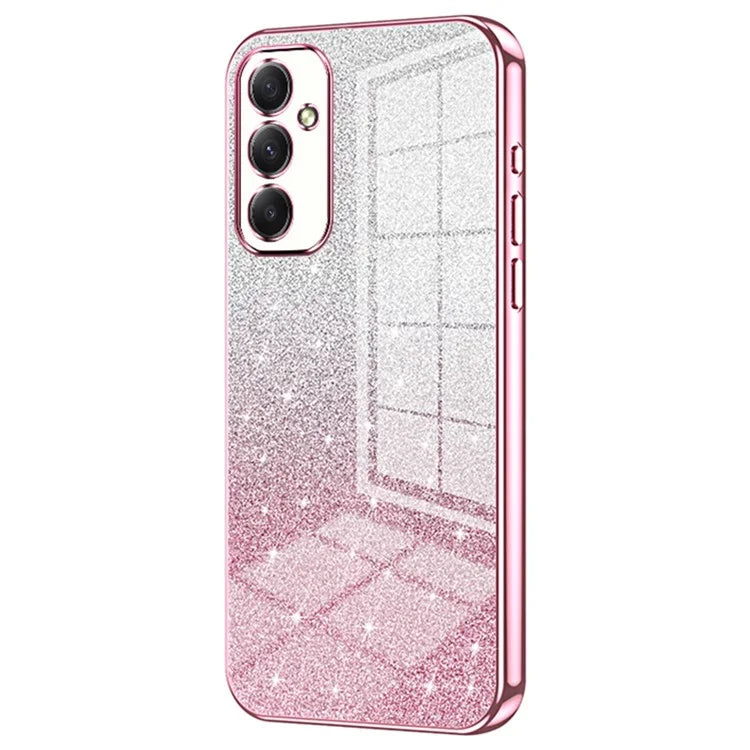 For Samsung Galaxy A34 5G Cell Phone Cases Electroplating Gradient Glitter TPU Cover