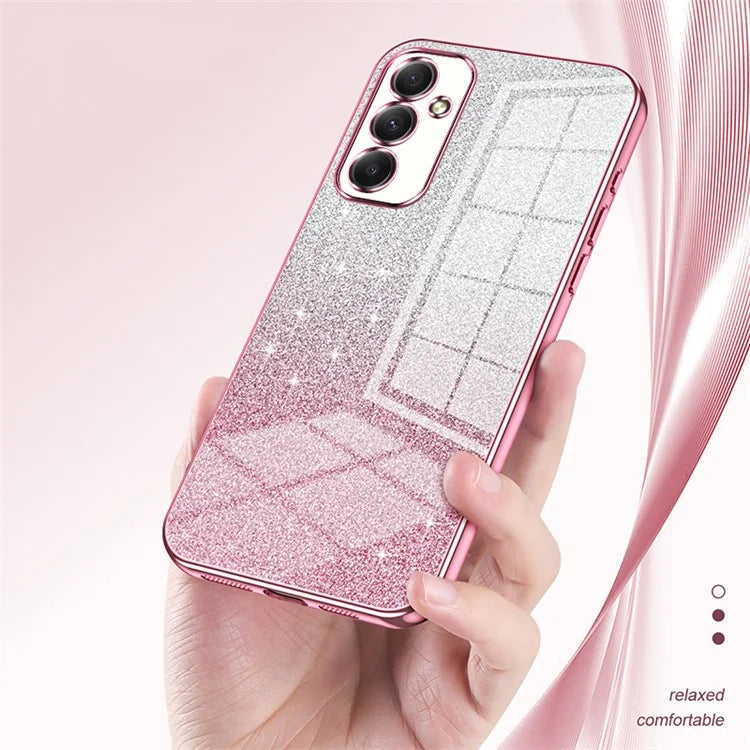 For Samsung Galaxy A34 5G Cell Phone Cases Electroplating Gradient Glitter TPU Cover