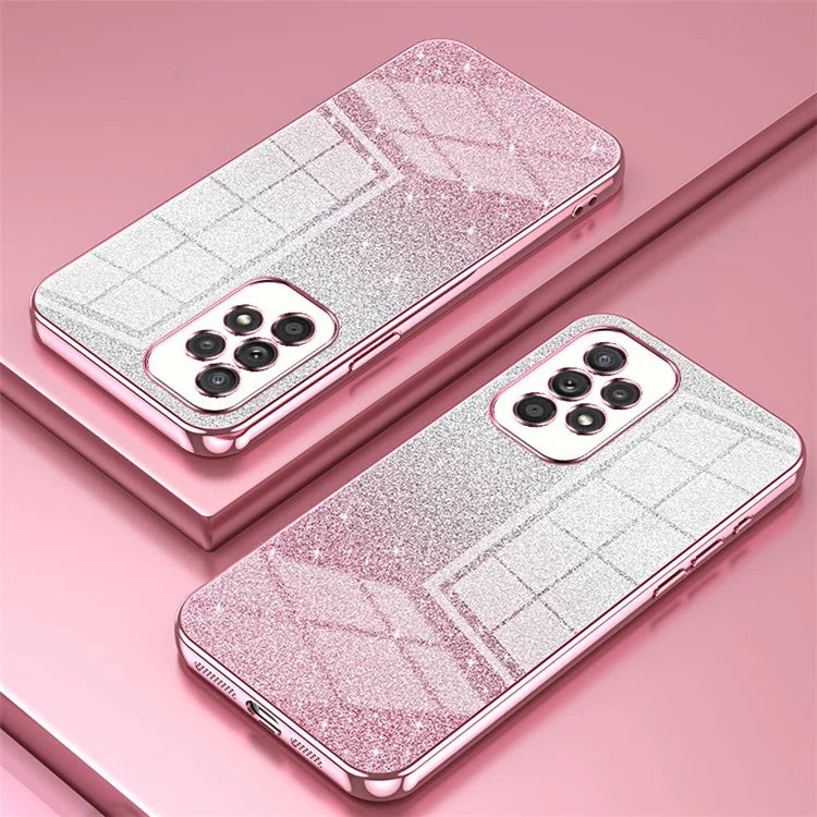 For Samsung Galaxy A33 5G Case Precise Cutout Gradient Glitter Design Phone Back Protector