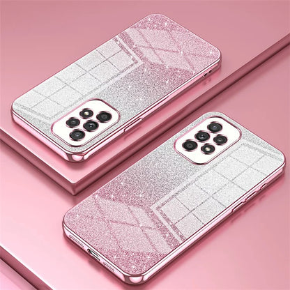 For Samsung Galaxy A33 5G Case Precise Cutout Gradient Glitter Design Phone Back Protector