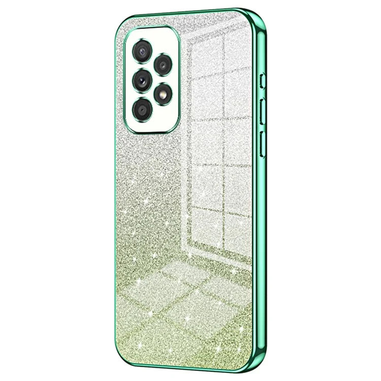 For Samsung Galaxy A33 5G Case Precise Cutout Gradient Glitter Design Phone Back Protector