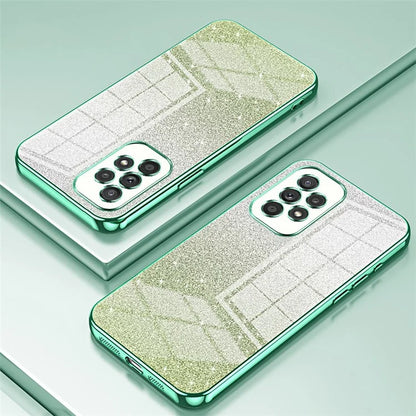 For Samsung Galaxy A33 5G Case Precise Cutout Gradient Glitter Design Phone Back Protector