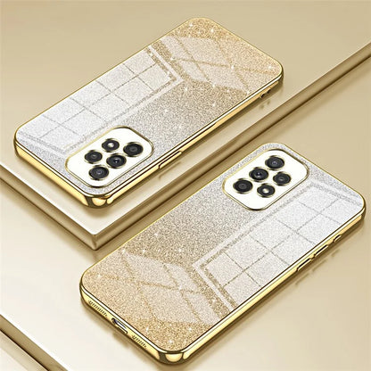 For Samsung Galaxy A33 5G Case Precise Cutout Gradient Glitter Design Phone Back Protector