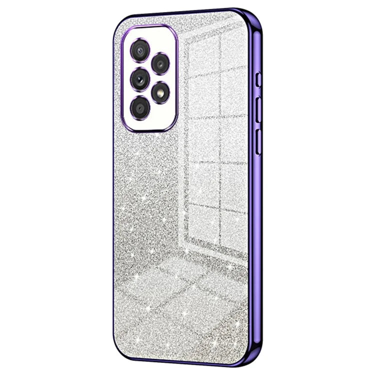 For Samsung Galaxy A33 5G Case Precise Cutout Gradient Glitter Design Phone Back Protector