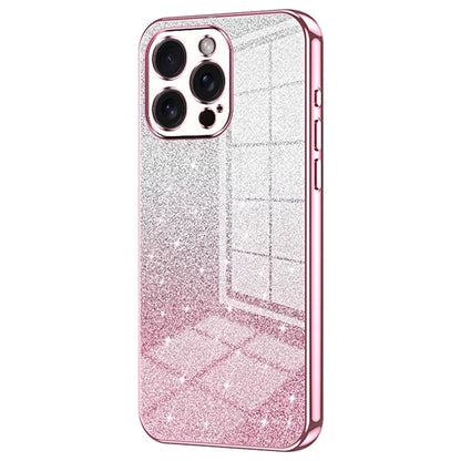 For iPhone 15 Pro Max Cell Phone Case Precise Cutout TPU Electroplating Glitter Cover