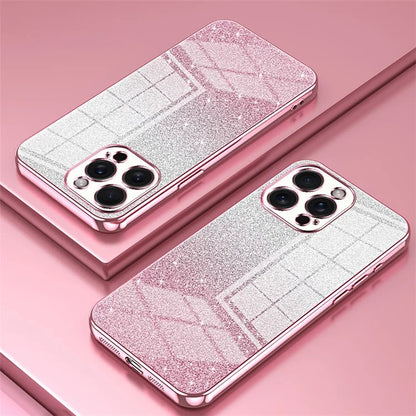 For iPhone 15 Pro Max Cell Phone Case Precise Cutout TPU Electroplating Glitter Cover