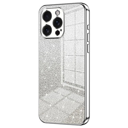 For iPhone 15 Pro Max Cell Phone Case Precise Cutout TPU Electroplating Glitter Cover