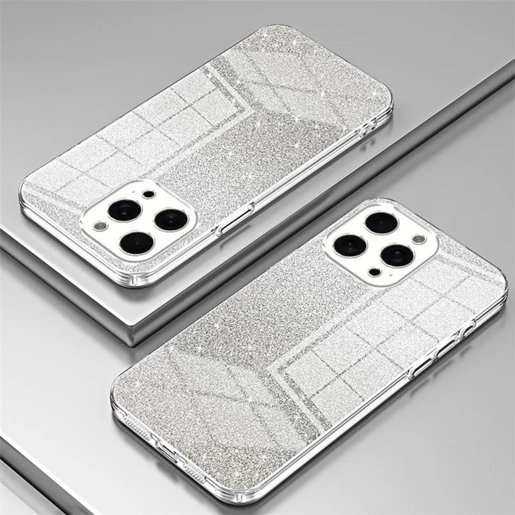 For iPhone 15 Pro Max Cell Phone Case Precise Cutout TPU Electroplating Glitter Cover