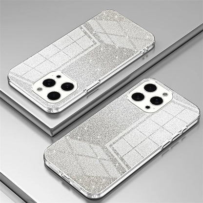 For iPhone 15 Pro Max Cell Phone Case Precise Cutout TPU Electroplating Glitter Cover