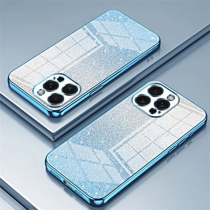 For iPhone 15 Pro Max Cell Phone Case Precise Cutout TPU Electroplating Glitter Cover