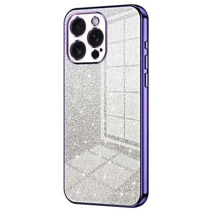For iPhone 15 Pro Max Cell Phone Case Precise Cutout TPU Electroplating Glitter Cover