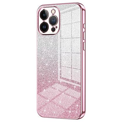 Cell Phone Case for iPhone 13 Pro Max Precise Cutout Electroplating Gradient Glitter TPU Cover