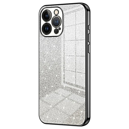 Cell Phone Case for iPhone 13 Pro Max Precise Cutout Electroplating Gradient Glitter TPU Cover
