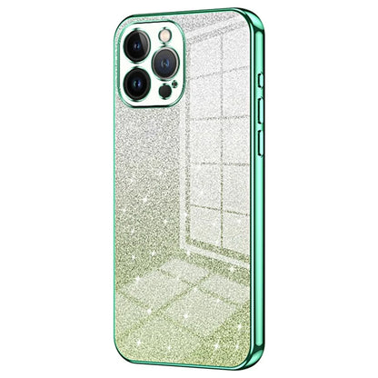 Cell Phone Case for iPhone 13 Pro Max Precise Cutout Electroplating Gradient Glitter TPU Cover