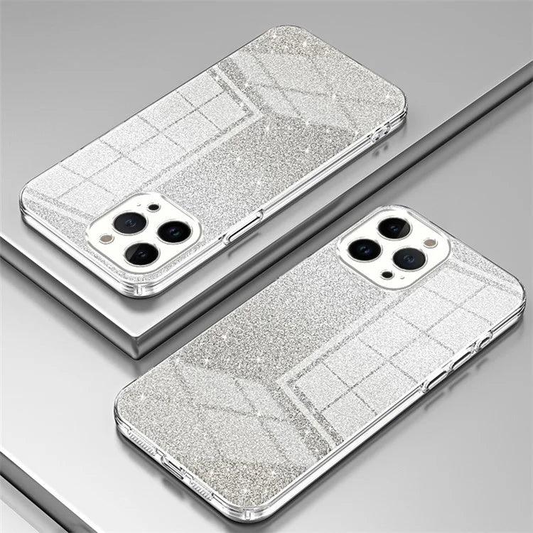 Cell Phone Case for iPhone 13 Pro Max Precise Cutout Electroplating Gradient Glitter TPU Cover