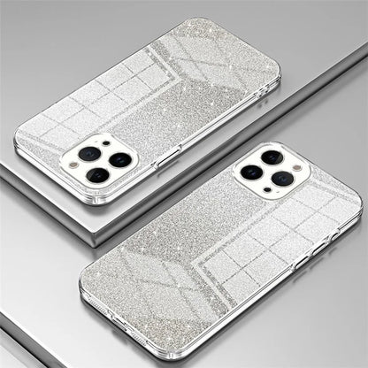 Cell Phone Case for iPhone 13 Pro Max Precise Cutout Electroplating Gradient Glitter TPU Cover