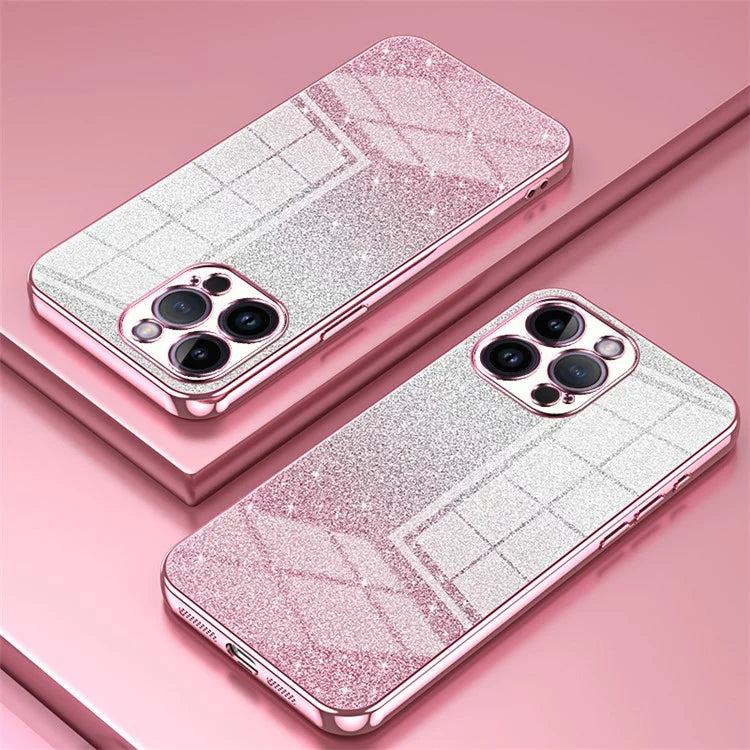 For iPhone 14 Pro Max Precise Cutout Cell Phone Case Fall Proof Glitter TPU Cover