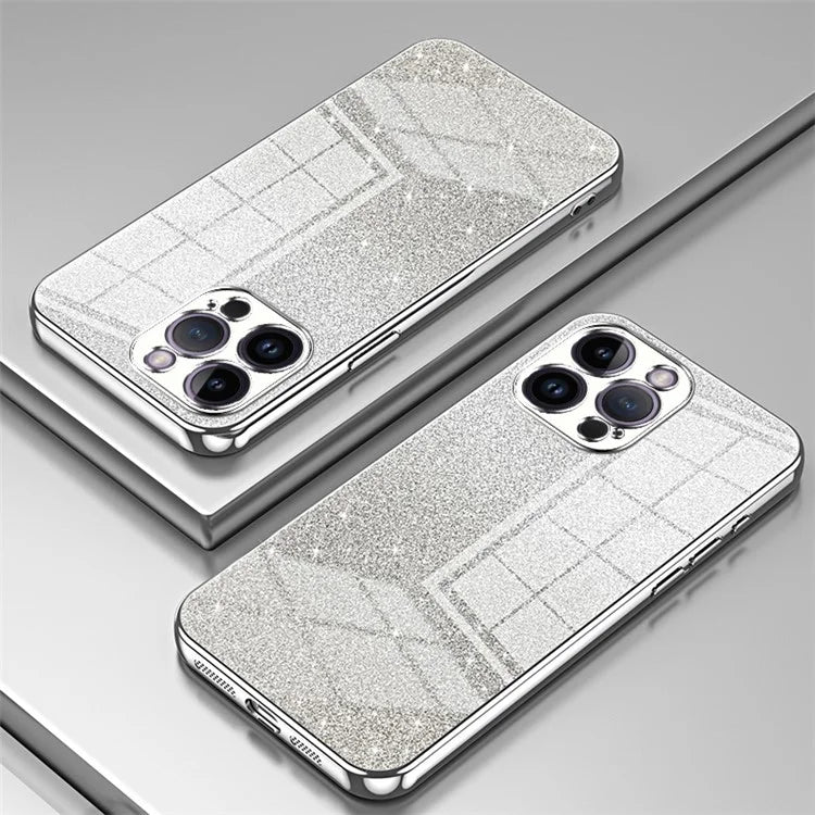 For iPhone 14 Pro Max Precise Cutout Cell Phone Case Fall Proof Glitter TPU Cover