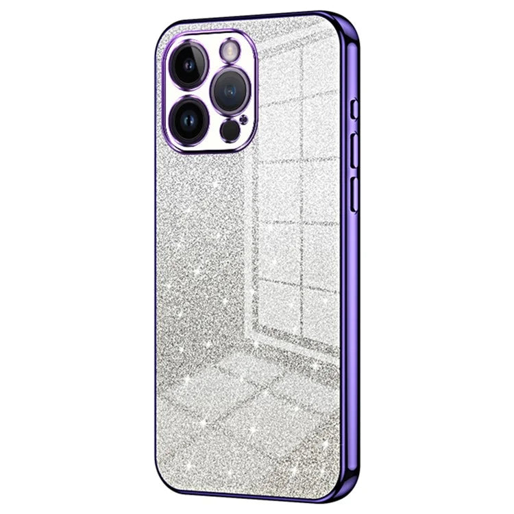 For iPhone 14 Pro Max Precise Cutout Cell Phone Case Fall Proof Glitter TPU Cover