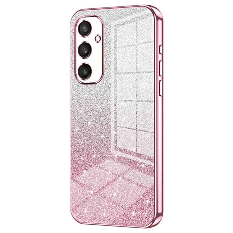 For Samsung Galaxy S24+ Cell Phone Case Precise Cutout TPU Electroplating Glitter Back Cover