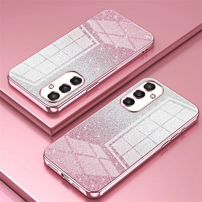 For Samsung Galaxy S24+ Cell Phone Case Precise Cutout TPU Electroplating Glitter Back Cover