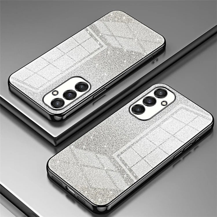 For Samsung Galaxy S24+ Cell Phone Case Precise Cutout TPU Electroplating Glitter Back Cover