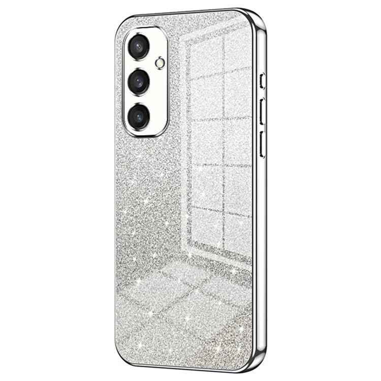For Samsung Galaxy S24+ Cell Phone Case Precise Cutout TPU Electroplating Glitter Back Cover
