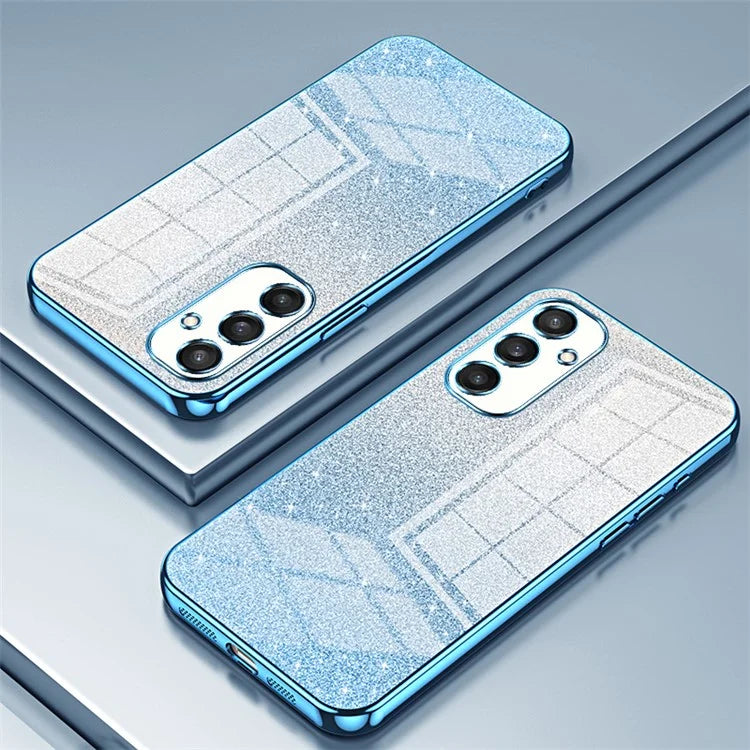 For Samsung Galaxy S24+ Cell Phone Case Precise Cutout TPU Electroplating Glitter Back Cover