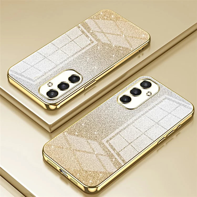 For Samsung Galaxy S24+ Cell Phone Case Precise Cutout TPU Electroplating Glitter Back Cover