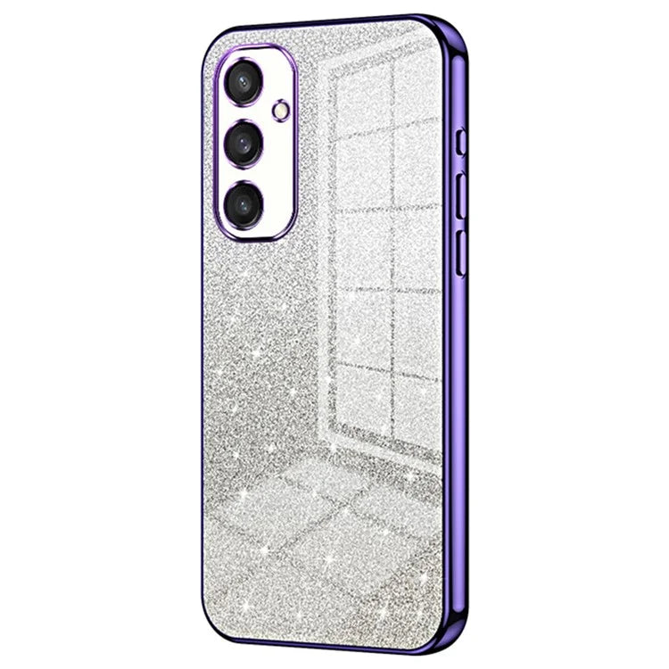 For Samsung Galaxy S24+ Cell Phone Case Precise Cutout TPU Electroplating Glitter Back Cover