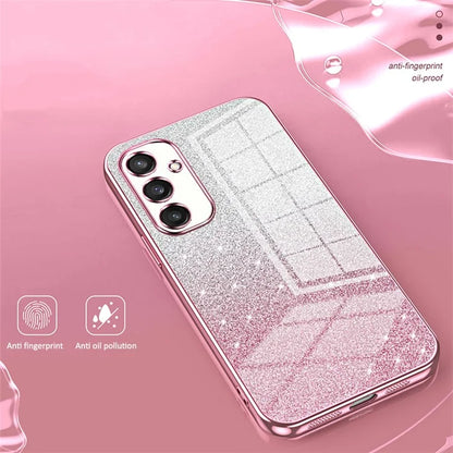 For Samsung Galaxy S24+ Cell Phone Case Precise Cutout TPU Electroplating Glitter Back Cover