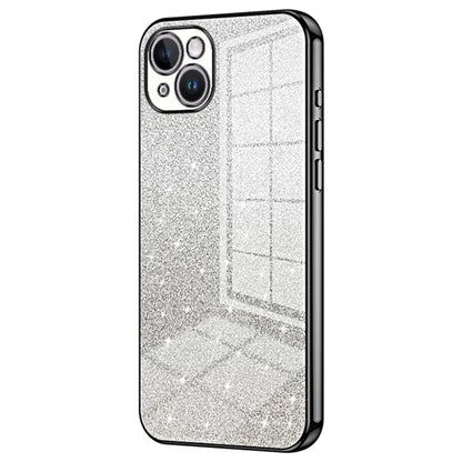 For iPhone 14 Plus Cell Phone Case Glitter Precise Cutout Electroplating TPU Cover