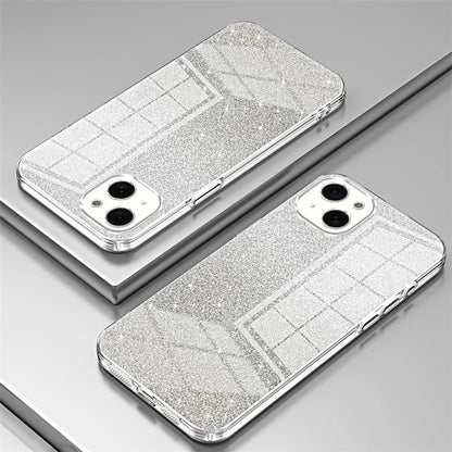 For iPhone 15 Plus Cell Phone Case Shockproof Gradient Glitter Precise Cutout TPU Cover