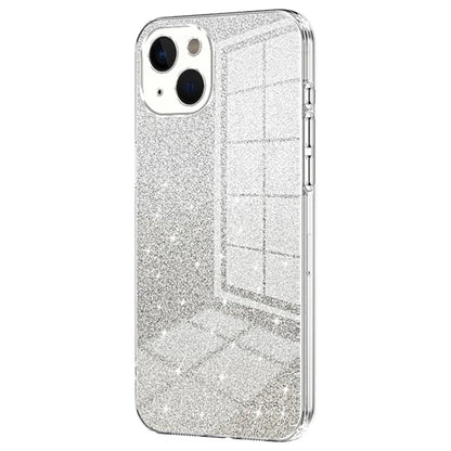 For iPhone 13 Cell Phone Case Gradient Glitter Precise Cutout TPU Protective Cover