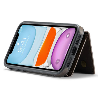 DG.MING M5 Series For iPhone 11 Wallet Case Zipper Pocket Card Slots Phone Cover