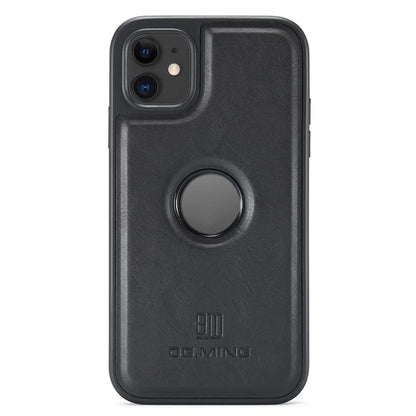 DG.MING For iPhone 11 Phone Case PU Leather Coated PC+TPU Hybrid Protective Cover