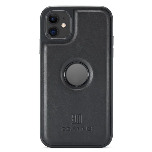 DG.MING For iPhone 11 Phone Case PU Leather Coated PC+TPU Hybrid Protective Cover