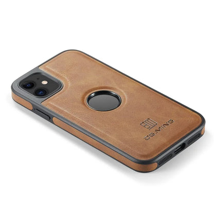 DG.MING For iPhone 11 Phone Case PU Leather Coated PC+TPU Hybrid Protective Cover