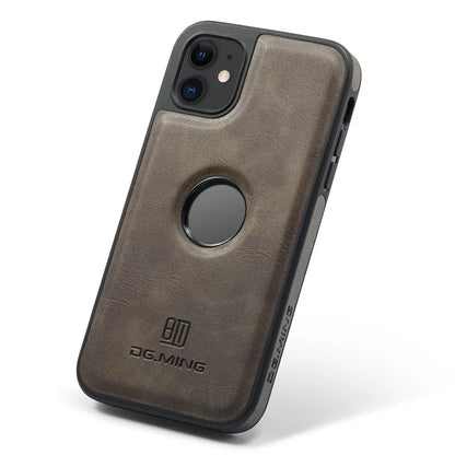 DG.MING For iPhone 11 Phone Case PU Leather Coated PC+TPU Hybrid Protective Cover