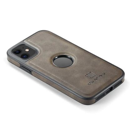 DG.MING For iPhone 11 Phone Case PU Leather Coated PC+TPU Hybrid Protective Cover