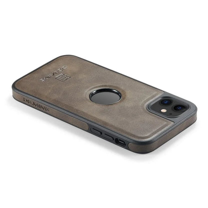 DG.MING For iPhone 11 Phone Case PU Leather Coated PC+TPU Hybrid Protective Cover