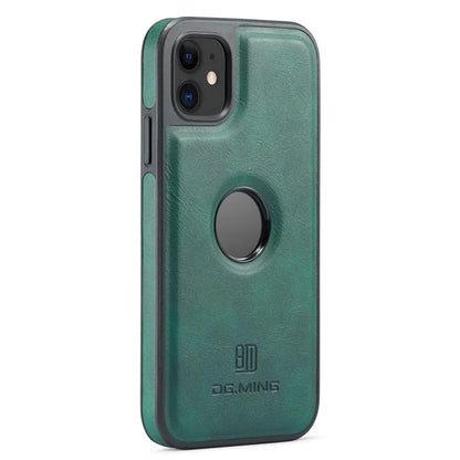 DG.MING For iPhone 11 Phone Case PU Leather Coated PC+TPU Hybrid Protective Cover