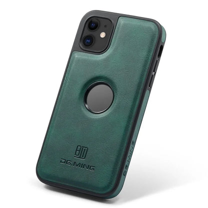 DG.MING For iPhone 11 Phone Case PU Leather Coated PC+TPU Hybrid Protective Cover